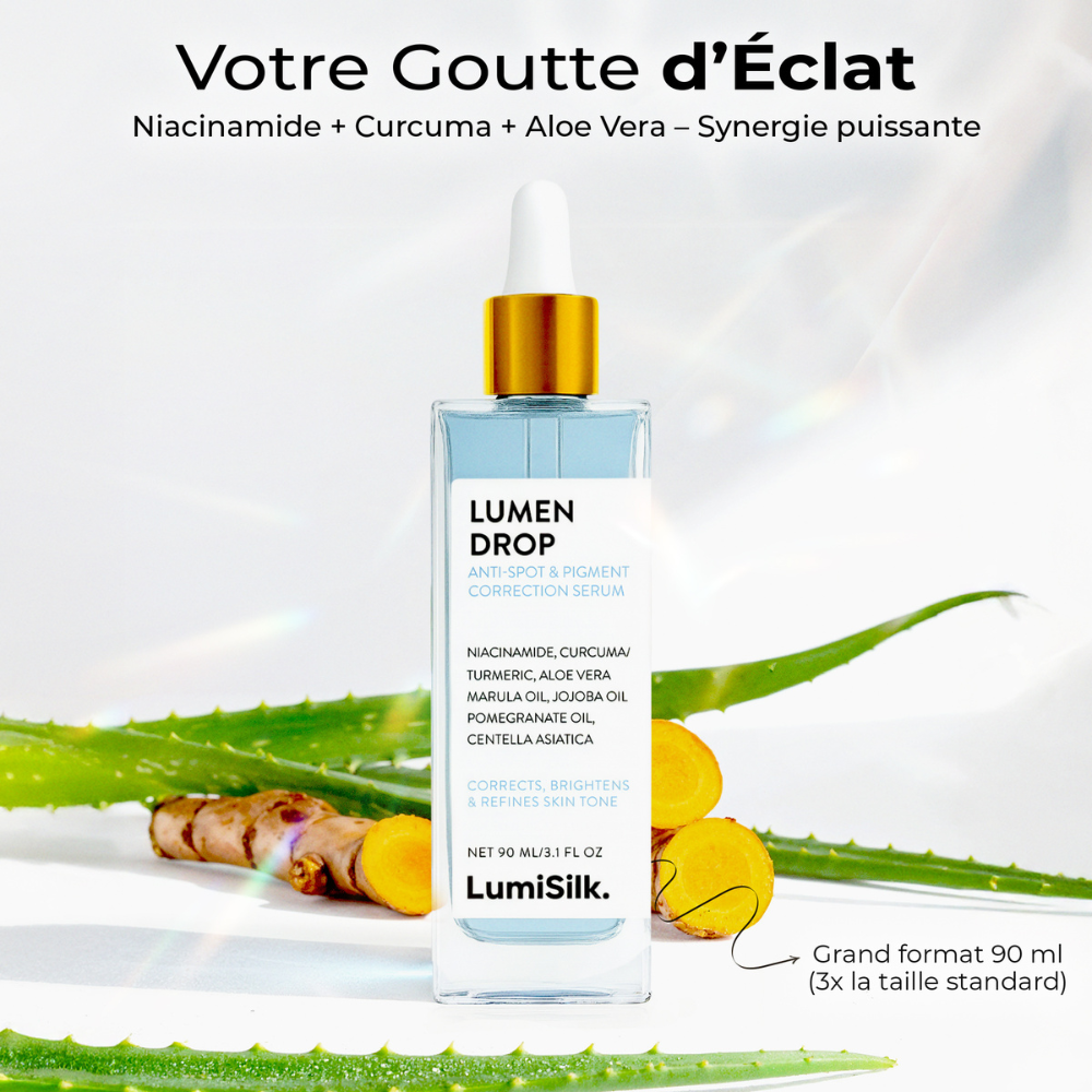 Lumen Drop sérum correcteur de taches 90ml – niacinamide, curcuma et aloe vera pour un teint éclatant et uniforme